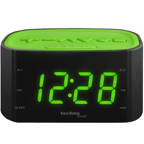 Radio-réveil avec mémoire de station - WT 465 noir vert