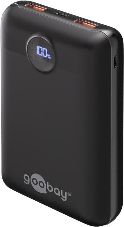 Batterie externe 20 000 mAh, compatible PD et QC, avec écran LED numérique, câble de charge inclus