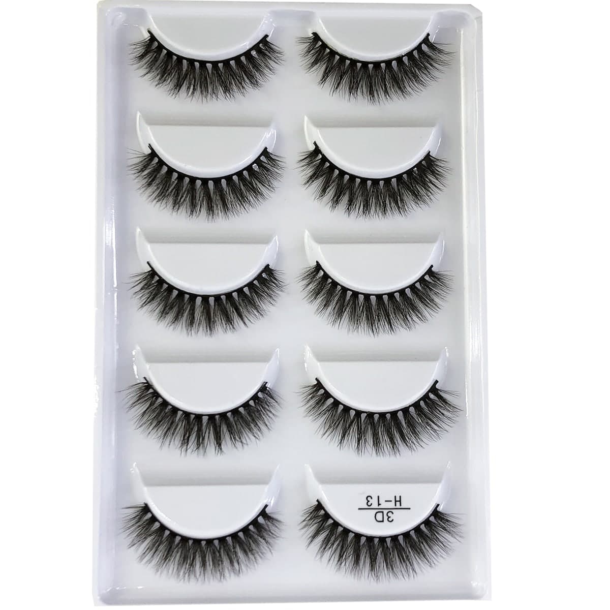 BoÃ®te 5 Ã 1 de faux cils de cheveux 3D outil de maquillage et d'extension de beautÃ© des cils naturellement Ã©pais H13