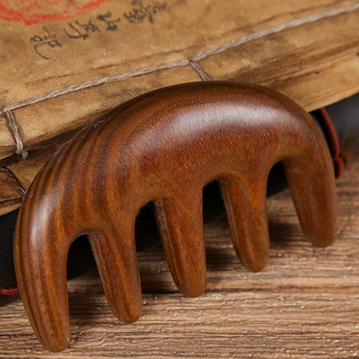 1 piÃ¨ce Peigne de massage en bois de santal multifonctionnel pour l'acupuncture de la tÃªte et du cuir chevelu, pour les cinq mÃ©ridiens et les