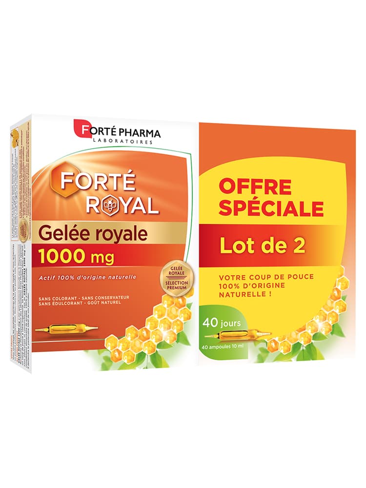 Forté Pharma Gelée Royale 1000 mg - Lot de 2 X20 Ampoules