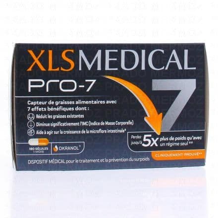 XLS MEDICAL Pro-7 Capteur de graisses alimentaires 180 gélules